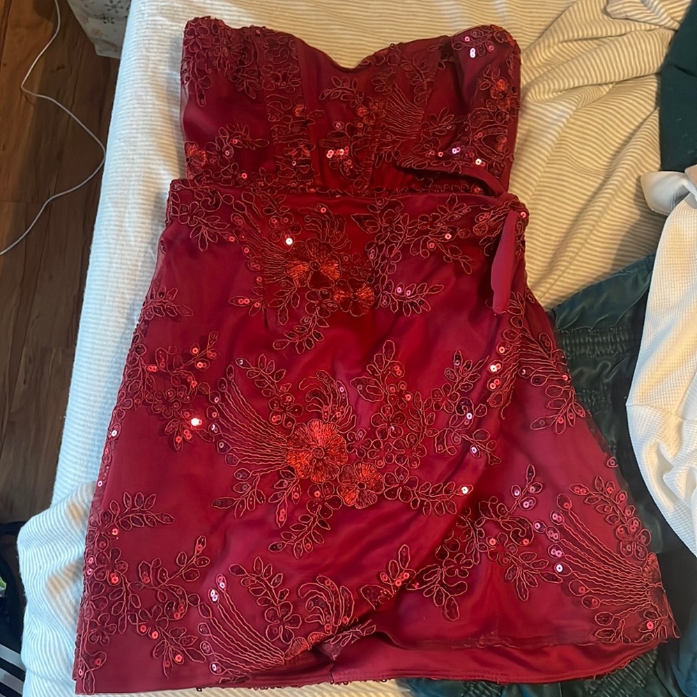 Red prom dress, short, size S from lucy in the sky